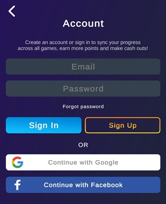 Creating a Sweet Cash account