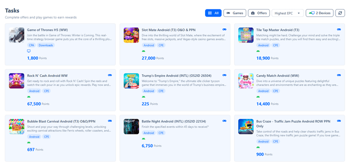 RewardsXXL paid offers