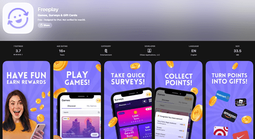 Freeplay app for Android and iOS