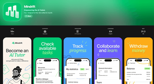 Mindrift app for Android and iOS