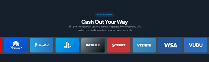 Wicto payout options including PayPal and Venmo