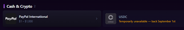 Earnopolis payout options